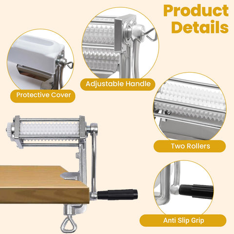 RLOZUI tenderizer rolls close-up highlights perforations that help marinade penetration.