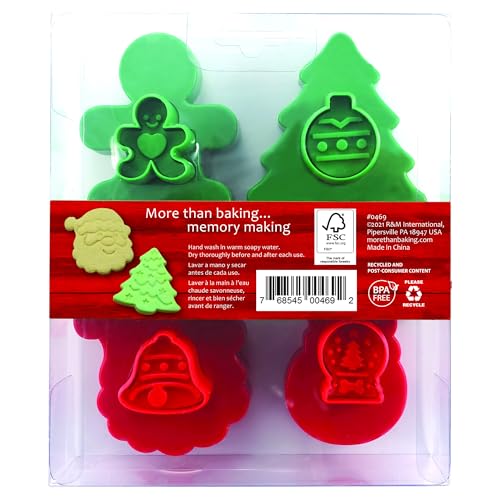 R&M mini gingerbread boy stamper adds fine detail to cookies
