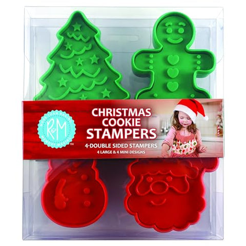 R&M tree stamper with mini ornament creates dual designs on cookies