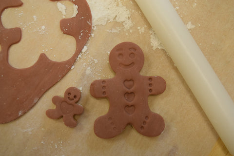 R&M Christmas dough imprint close-up shows clean, even stamps