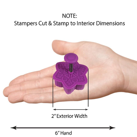 R&M Christmas snowflake cutter shape C delivers easy embossing for cookies
