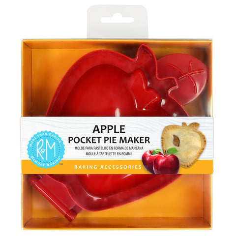 R&M Pocket Pie Maker apple shape front view shows compact, easy-to-use kitchen gadget.