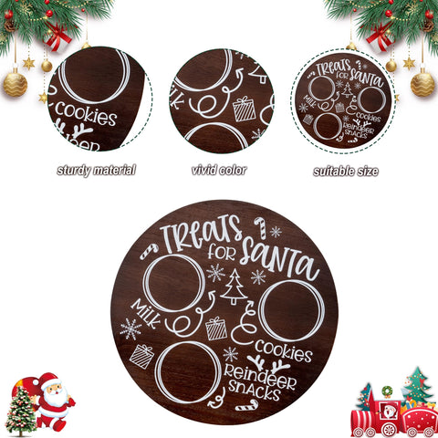 Rmeosye milk and cookies display on a sturdy wood plate