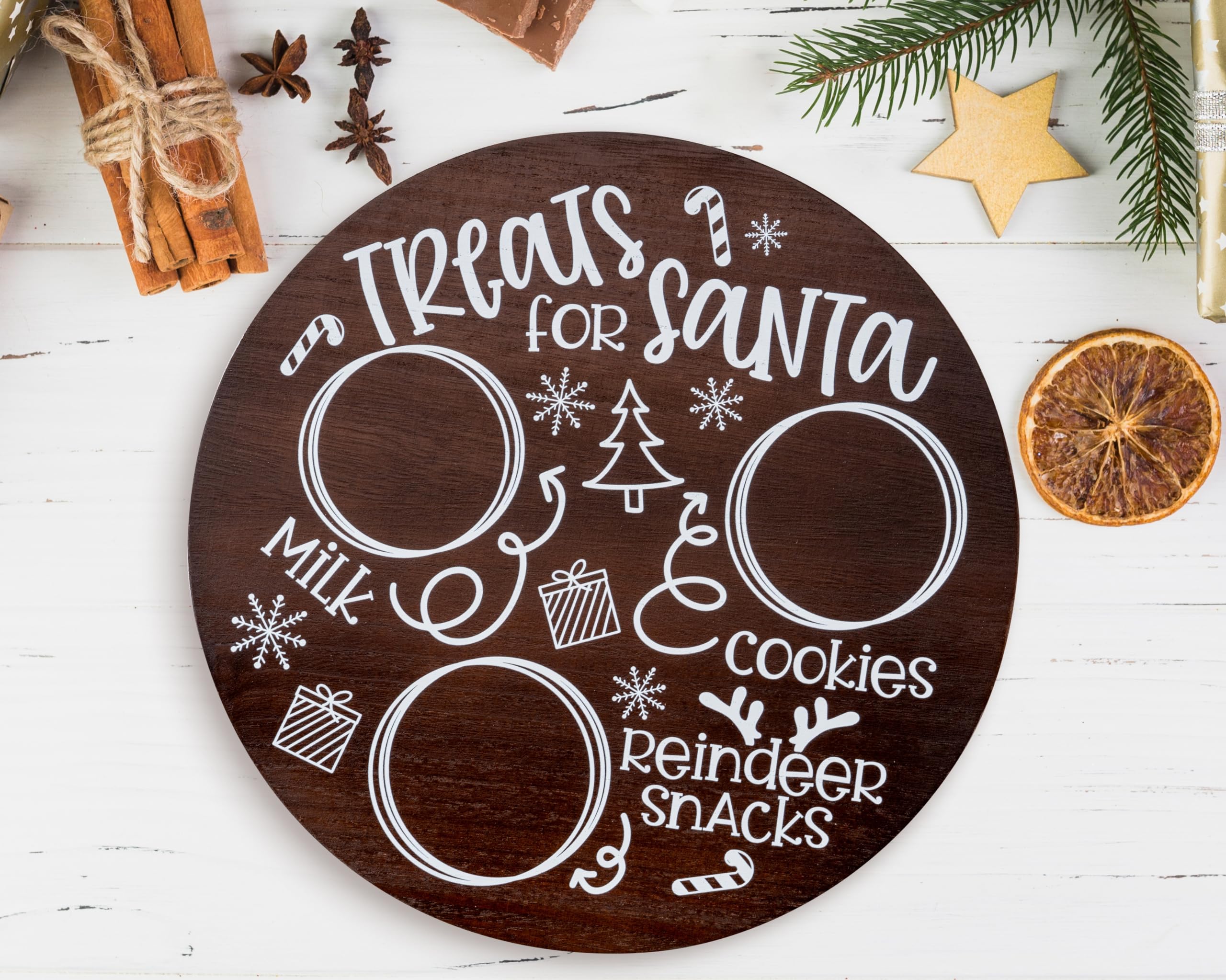 Rmeosye Santa cookie plate tray with festive design for Christmas cookies display
