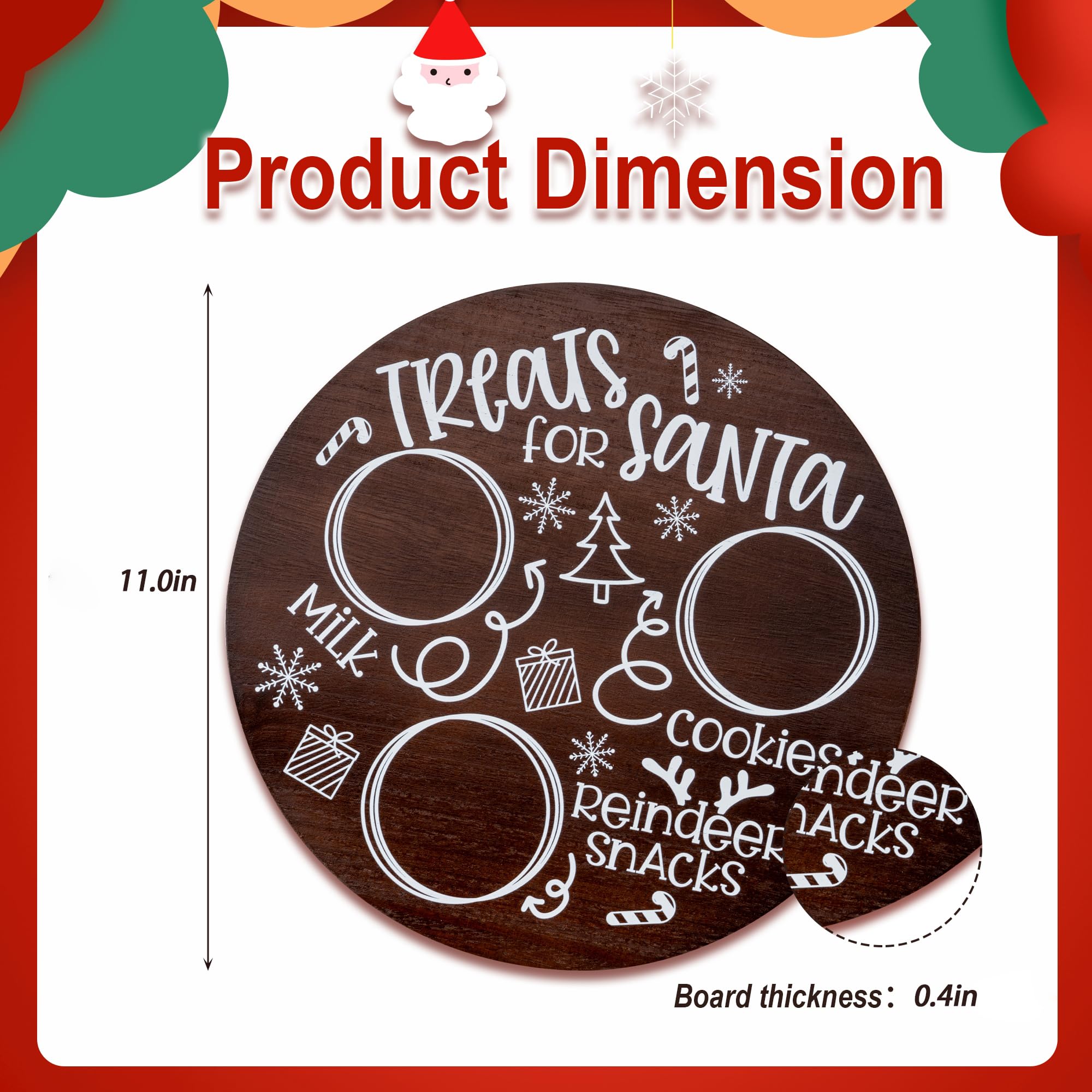 Rmeosye Santa pattern treat tray adds charm to dessert tables