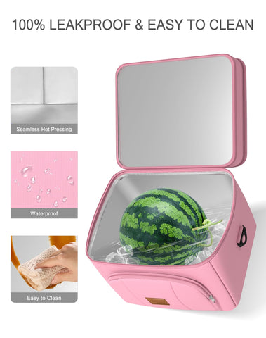 Rnivvi lunch box 600D insulation liner preserves cold drinks and warm meals.