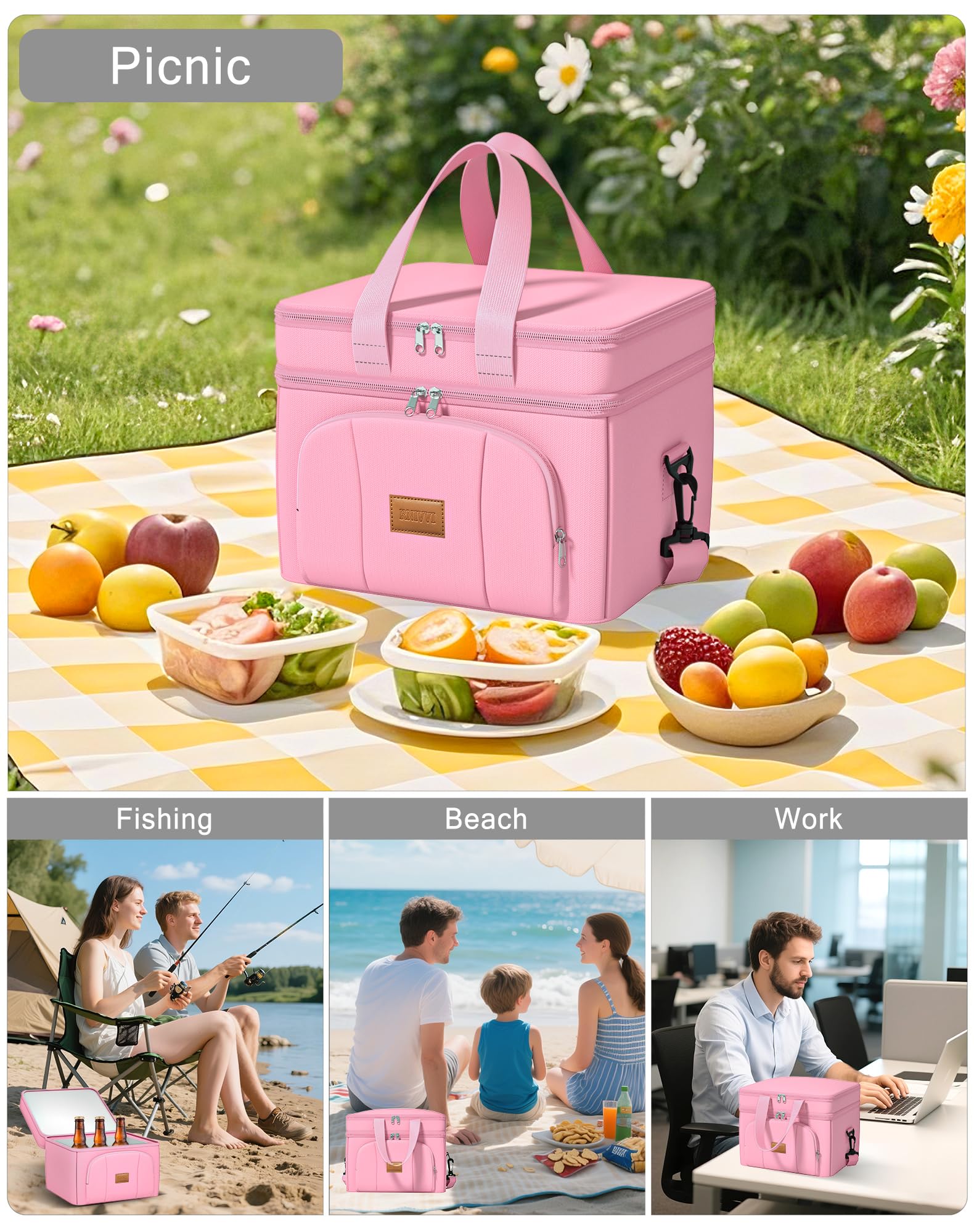 Rnivvi lunch box multi-use suitable as cooler bag for work or travel.