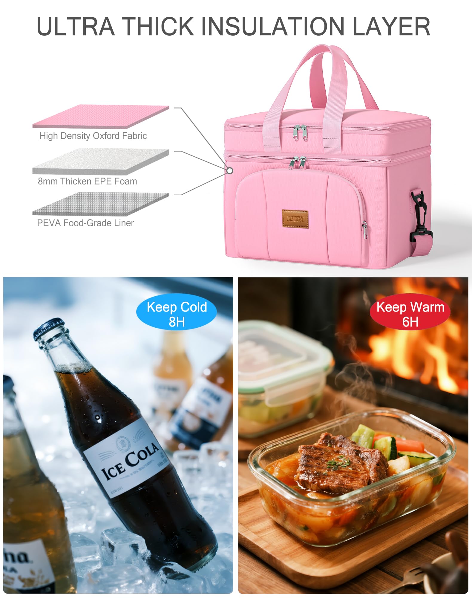 Rnivvi lunch box odorguard separation prevents flavor mix and keeps sandwiches dry.