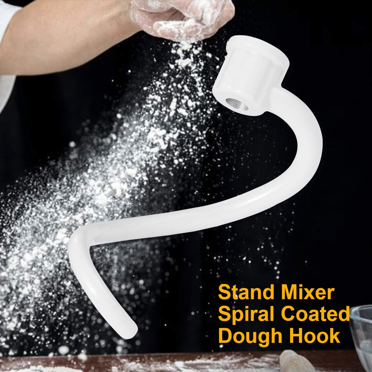 Roabertic dishwasher-safe dough hook simplifies cleanup after kneading