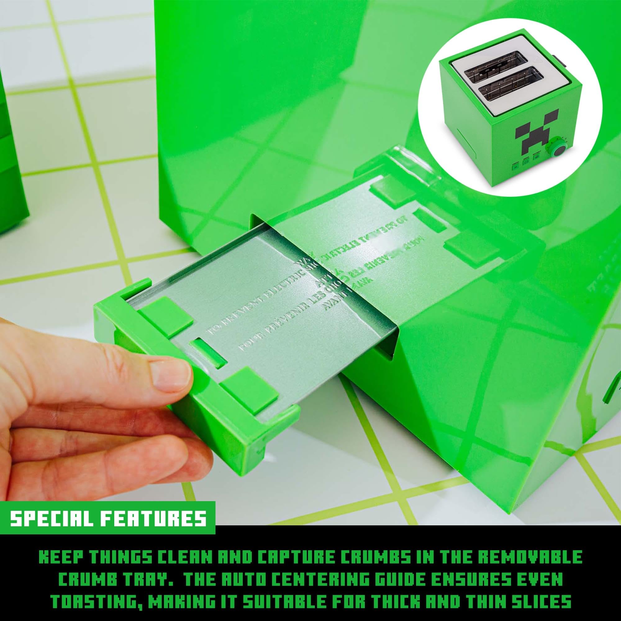 Cancel feature on the Minecraft Creeper toaster for stopping toasting anytime