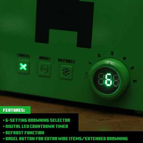 Control dial on the Creeper toaster doubles as a countdown timer