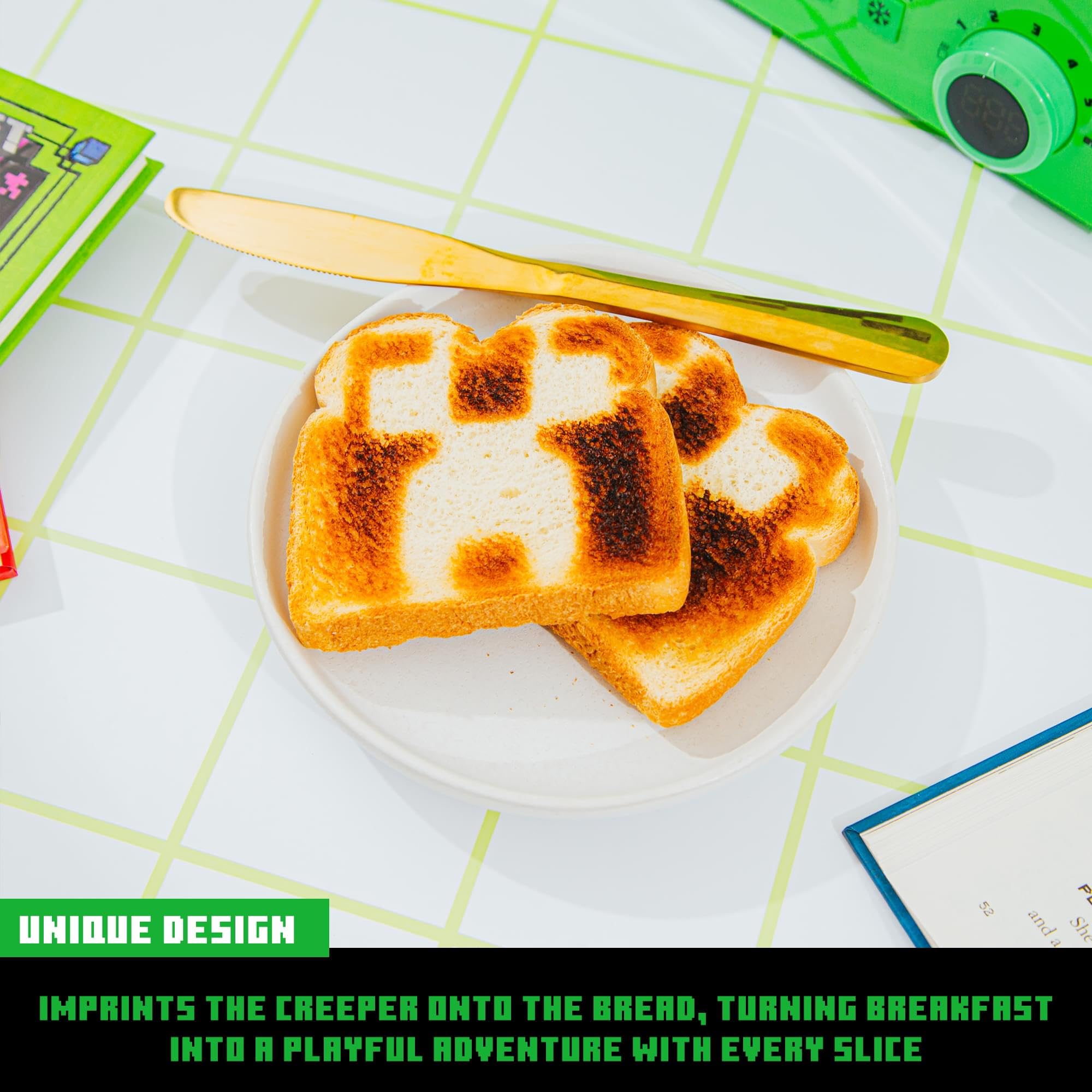 Defrost button detail on the Robe Factory Creeper toaster for frozen items