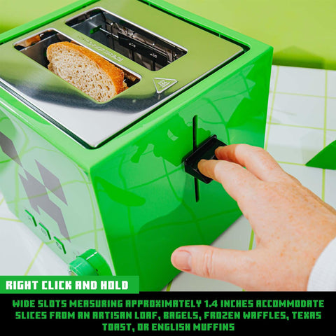Removable crumb tray shown for easy cleaning with the Creeper toaster
