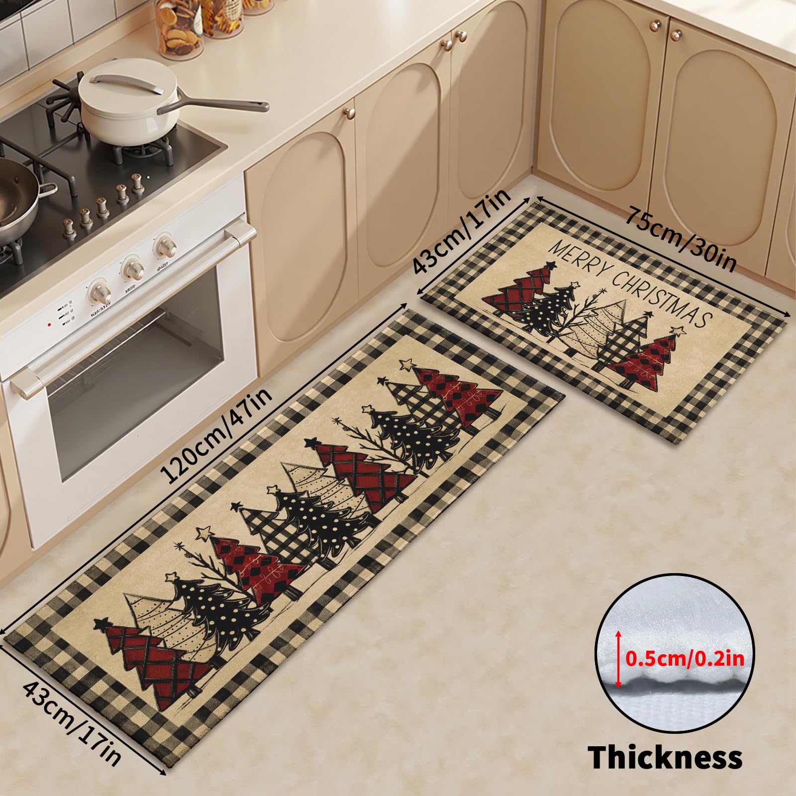 Robvobe kitchen floor decor setup shows versatile placement in front of sink or island.