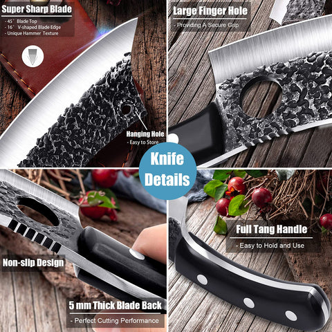 ROCOCO hammered blade texture reduces sticking and simplifies cleaning.