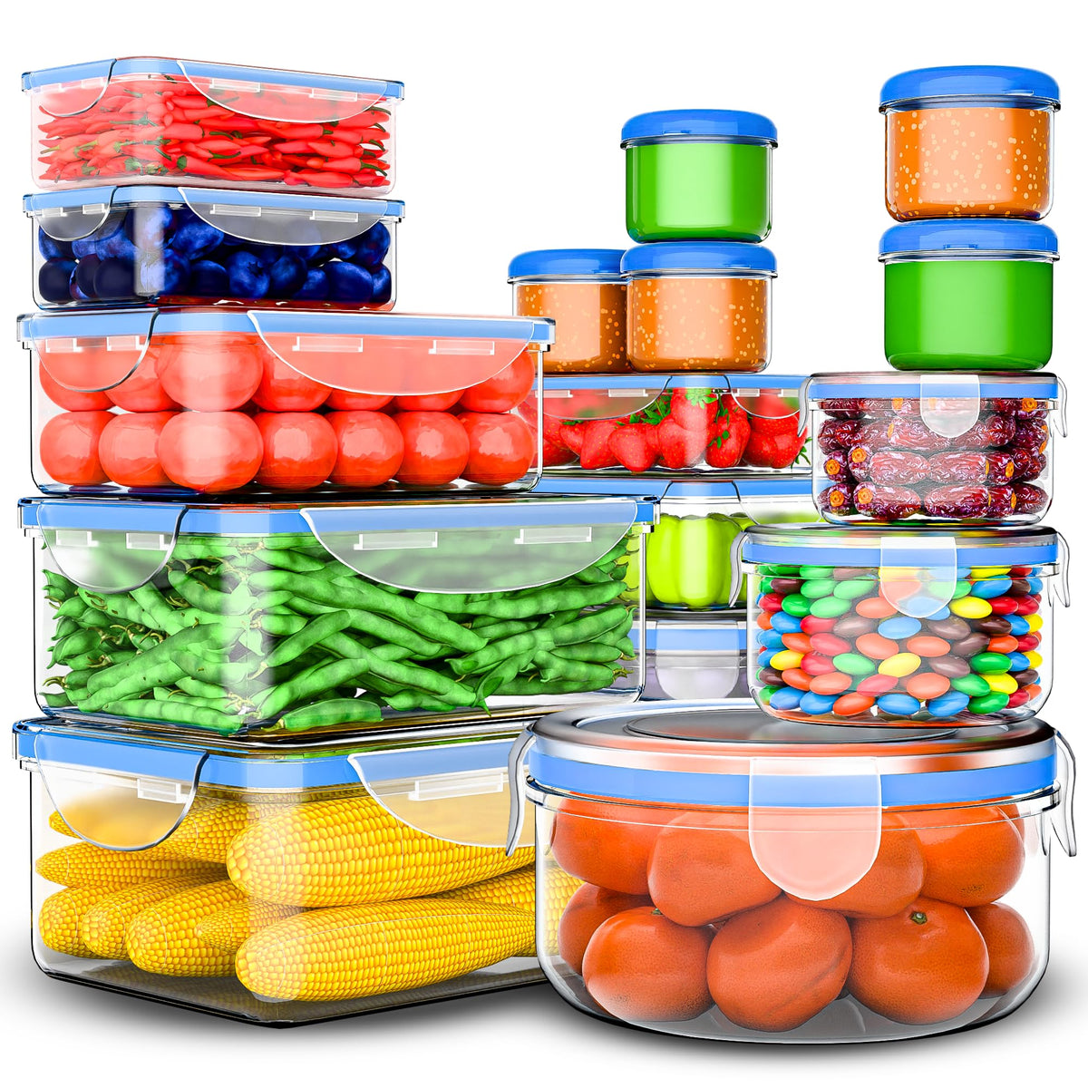 RockBerry 32-pcs large 85oz container for meal prep and leftovers.