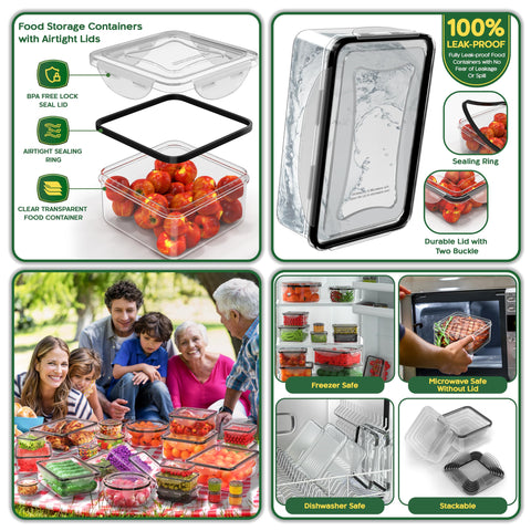 RockBerry durable reusable plastic containers for long term kitchen organization