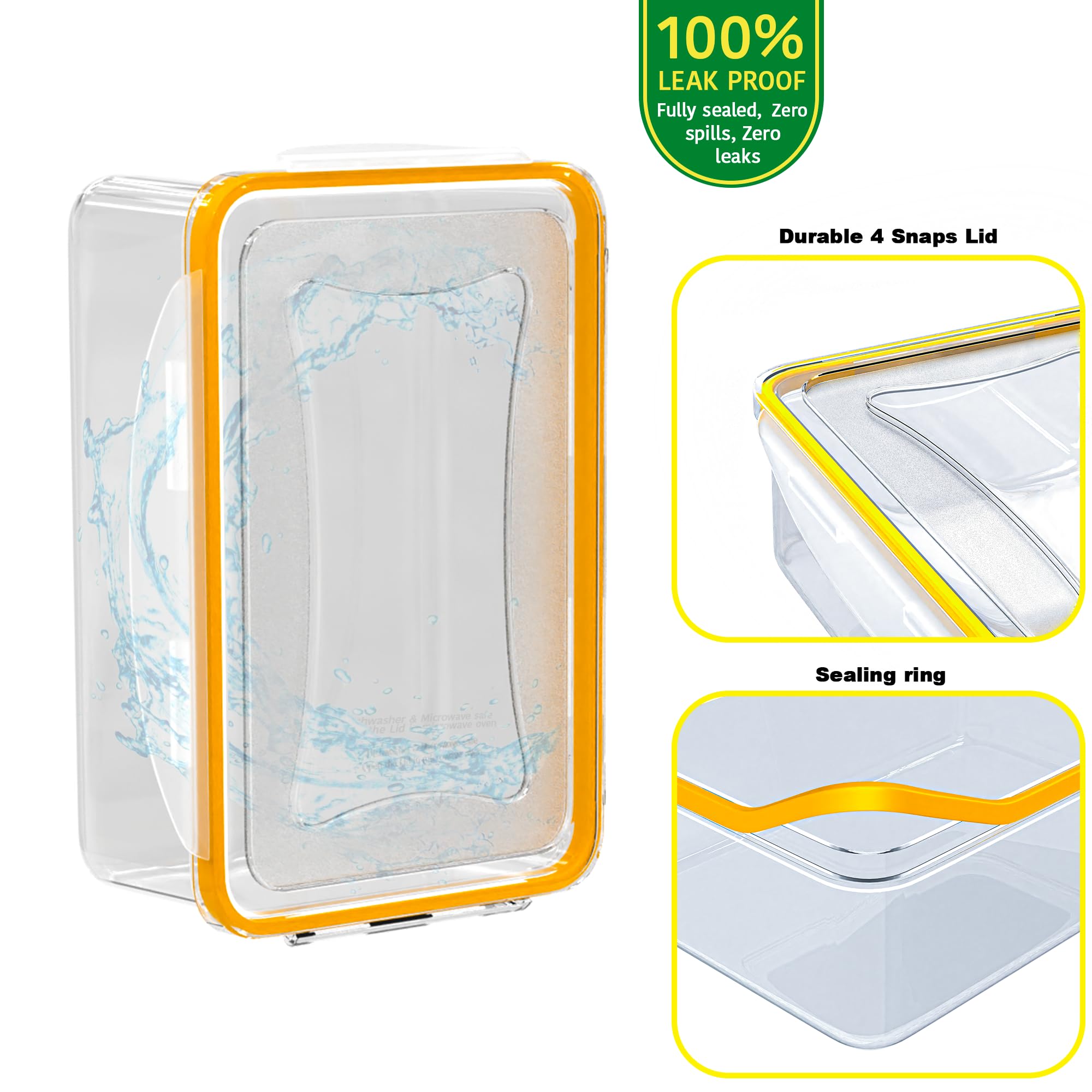 RockBerry easy meal prep containers suitable for packing lunches.