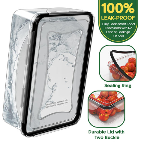 RockBerry four sided snap lock lid for secure leak proof storage