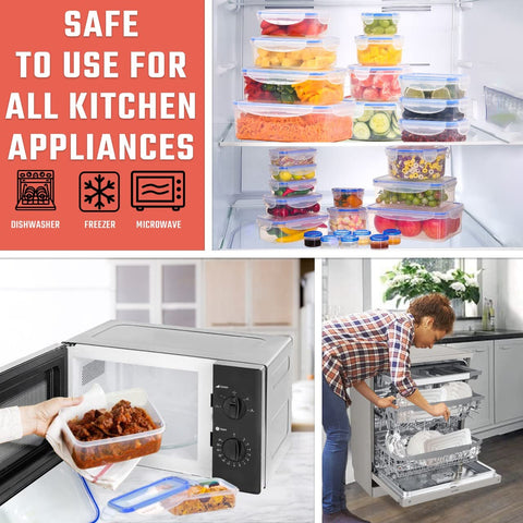 RockBerry leak-proof lids on clear containers ensure reliable storage.