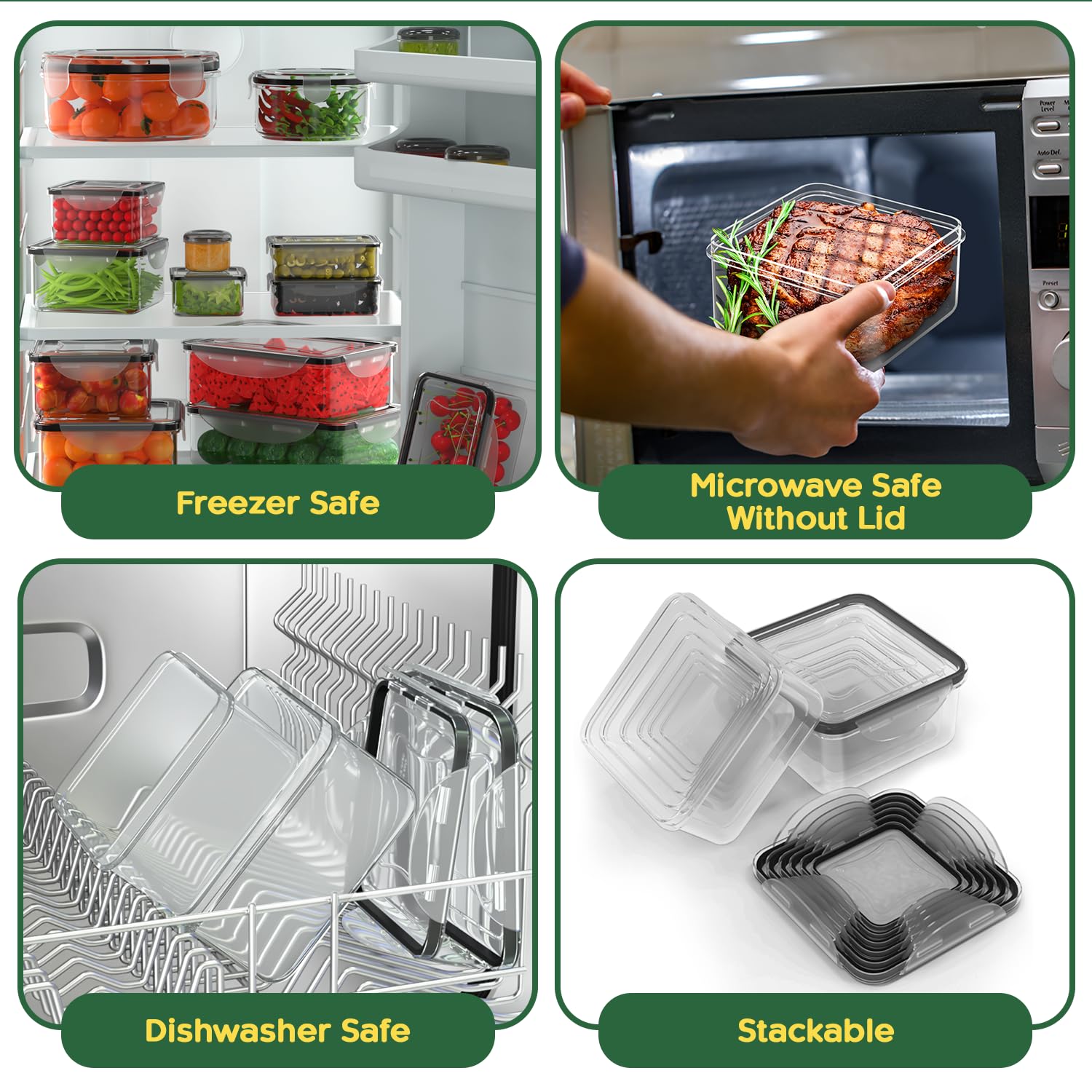 RockBerry microwave safe container for quick reheating without lid