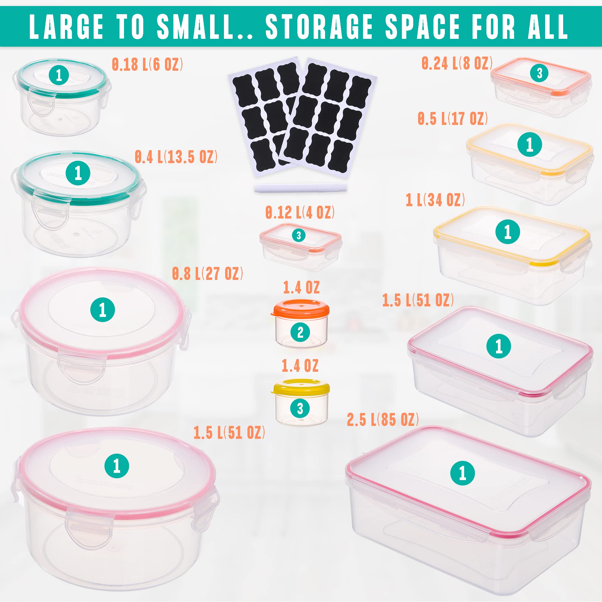 Rectangular RockBerry containers in varying sizes for meals and leftovers