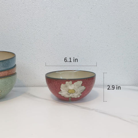 RockGoldBug red ceramic bowl side view ideal for salads and bowls
