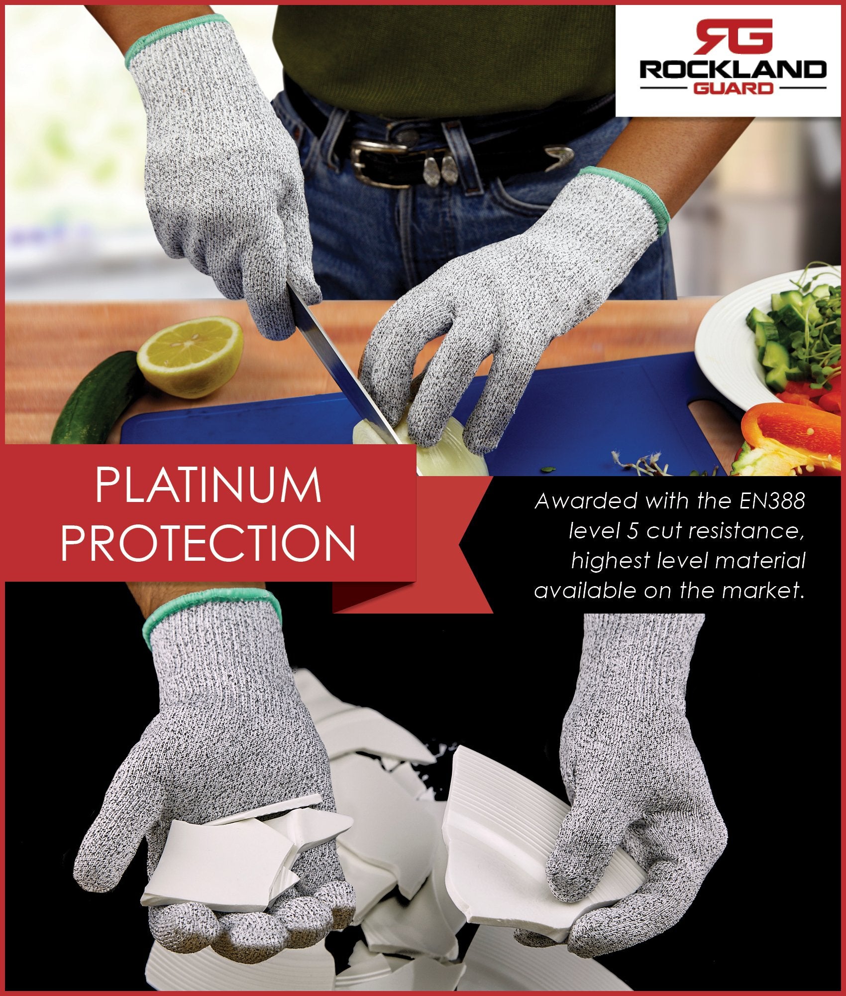 Rockland Guard stainless steel oyster knife offers durability and easy cleanup.