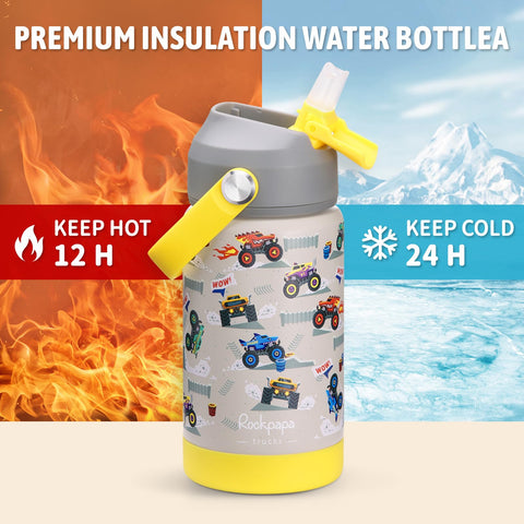 Rockpapa leak-proof lid with convenient handle prevents spills during travel