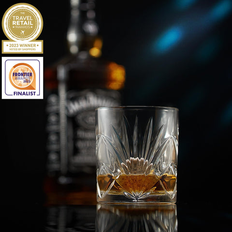 Rocks Whiskey gold foil gift box elevates presentation for special occasions