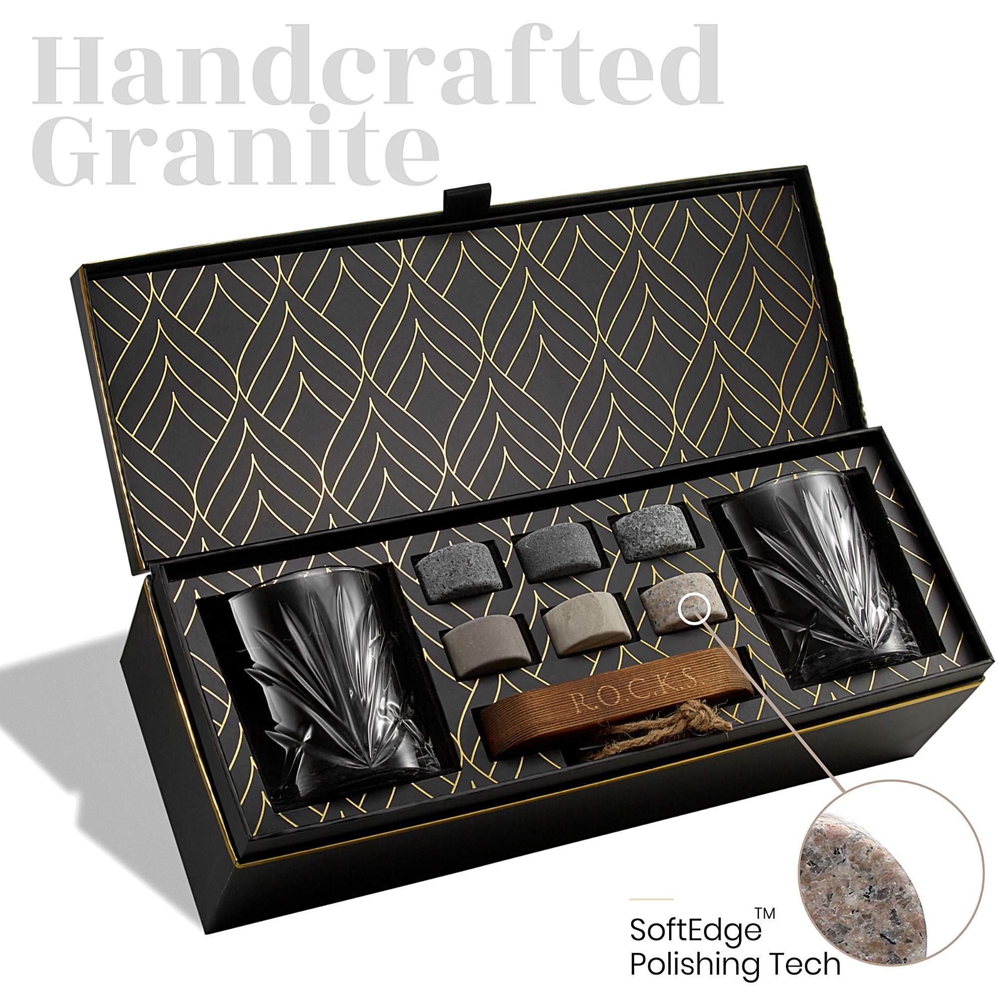 Rocks Whiskey hardwood tray for elegant display and organization