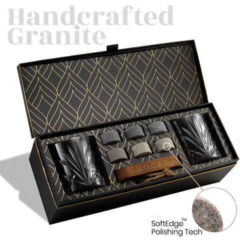 Rocks Whiskey hardwood tray for elegant display and organization