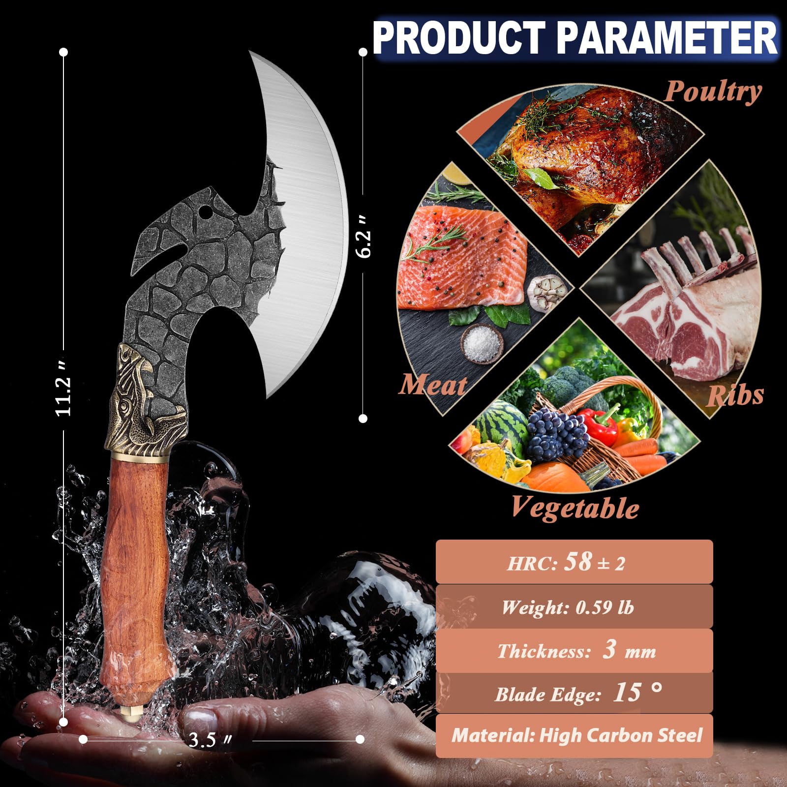 ROCOCO Viking Cleaver belt-ready for rugged travel
