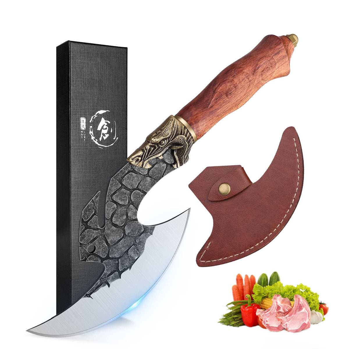 ROCOCO Viking Cleaver blade close-up showing sharp edge for precise cuts