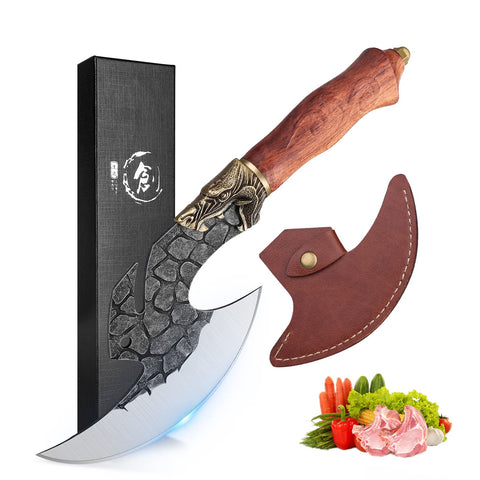 ROCOCO Viking Cleaver blade close-up showing sharp edge for precise cuts