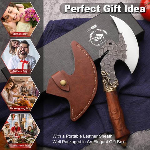 ROCOCO Viking Cleaver slicing pizza and salads with ease
