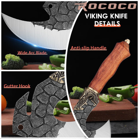 ROCOCO Viking Cleaver with sheath for safe storage