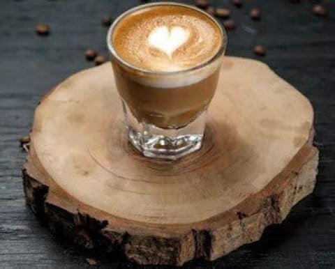 Libbey Duratuff Cortado glass with paper coaster, ideal for entertaining.