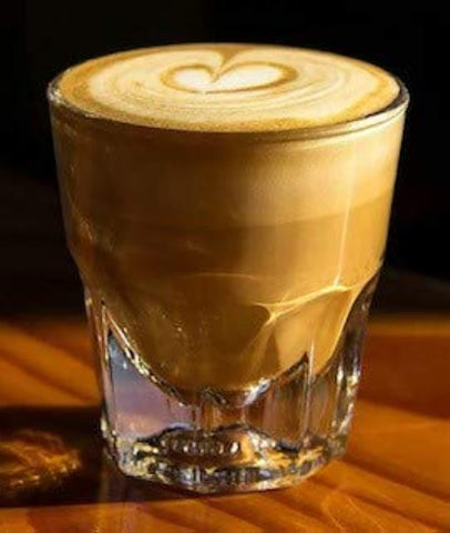 Libbey Cortado rock glass with coaster, perfect for kitchen and bar use.