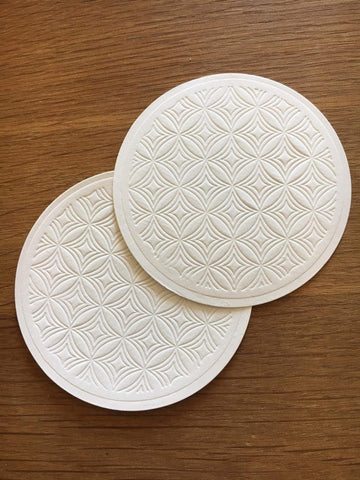 Libbey Cortado glass with paper coaster, ready for clean serving.