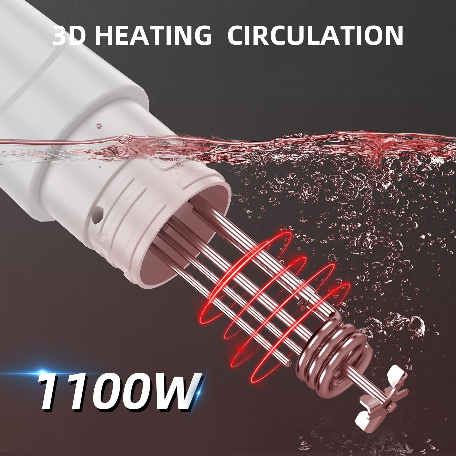 Rocyis 1100W fast heating for quick, even temperature control.