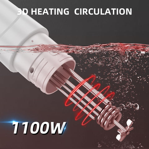 Rocyis 1100W fast heating for quick, even temperature control.