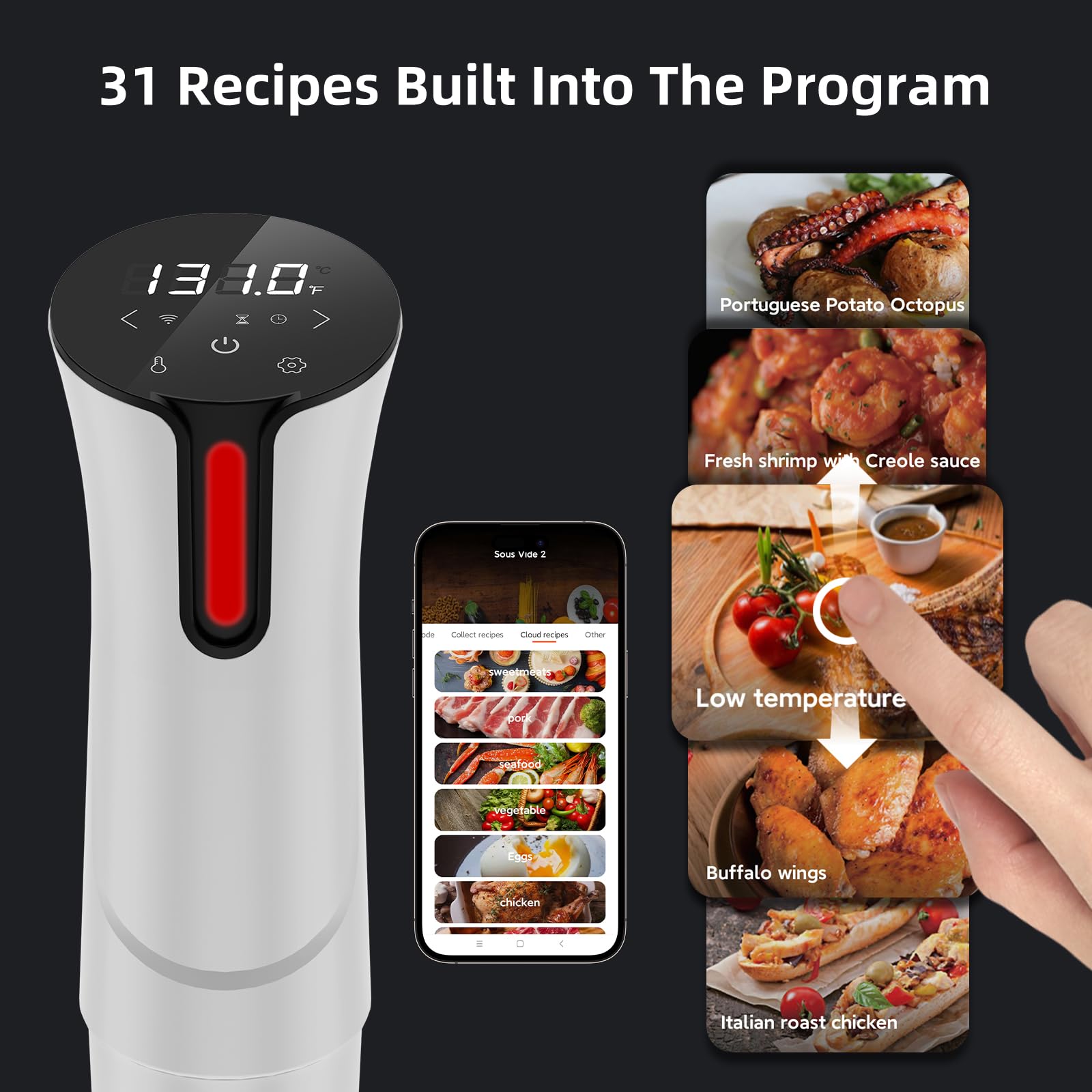Rocyis sous vide app control setup for remote cooking from anywhere.