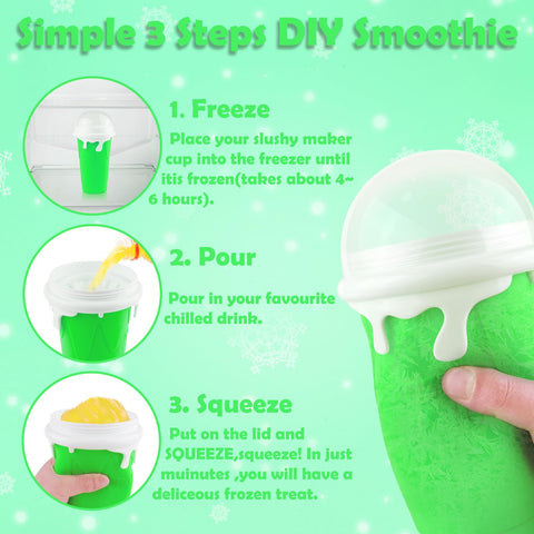 ROEDEER slushie cup 500ml offers flavor versatility with juice, soda, or coffee slushies.
