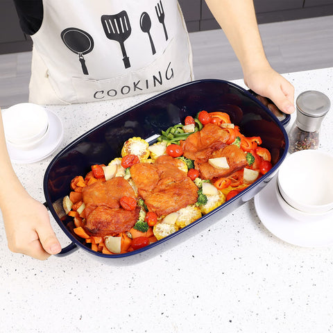 Roeveca microwave-safe bakeware blue for quick reheats