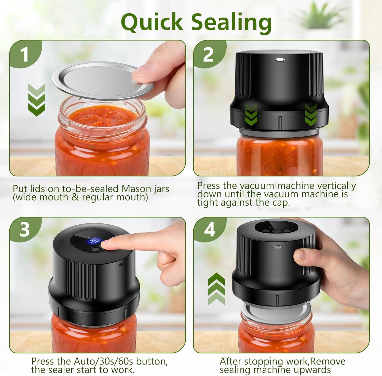 RROFKA jar lids and converters compatible with standard and wide-mouth jars