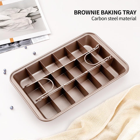 ROFROX divider-grid pan helps portion brownies or cake evenly