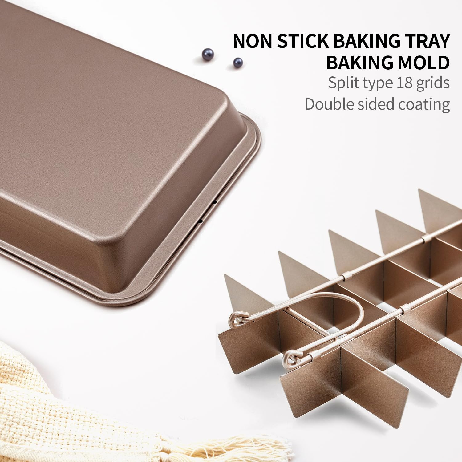 ROFROX easy-release brownie pan for quick baking sessions