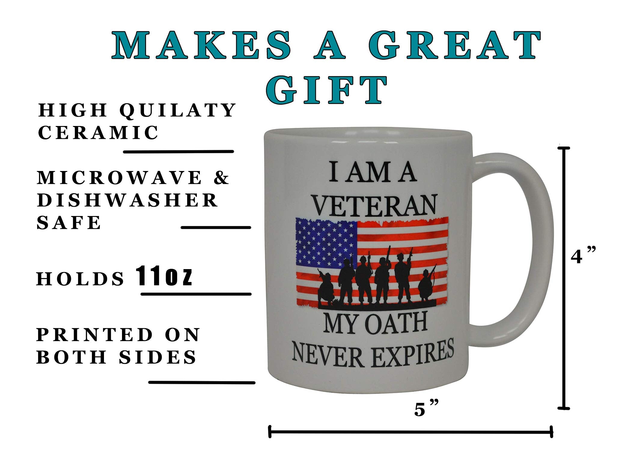 Rogue River Tactical 11oz mug with US flag, perfect for daily coffee