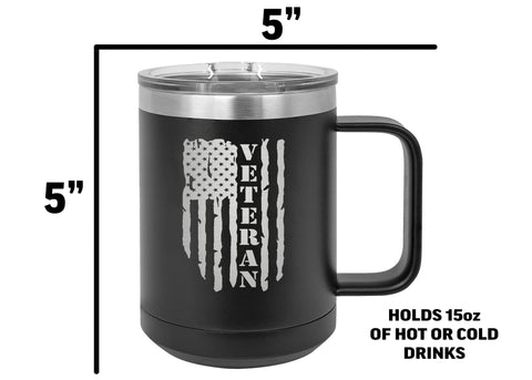 Rogue River Tactical 15oz coffee tumbler emphasizes sturdy design and heat retention